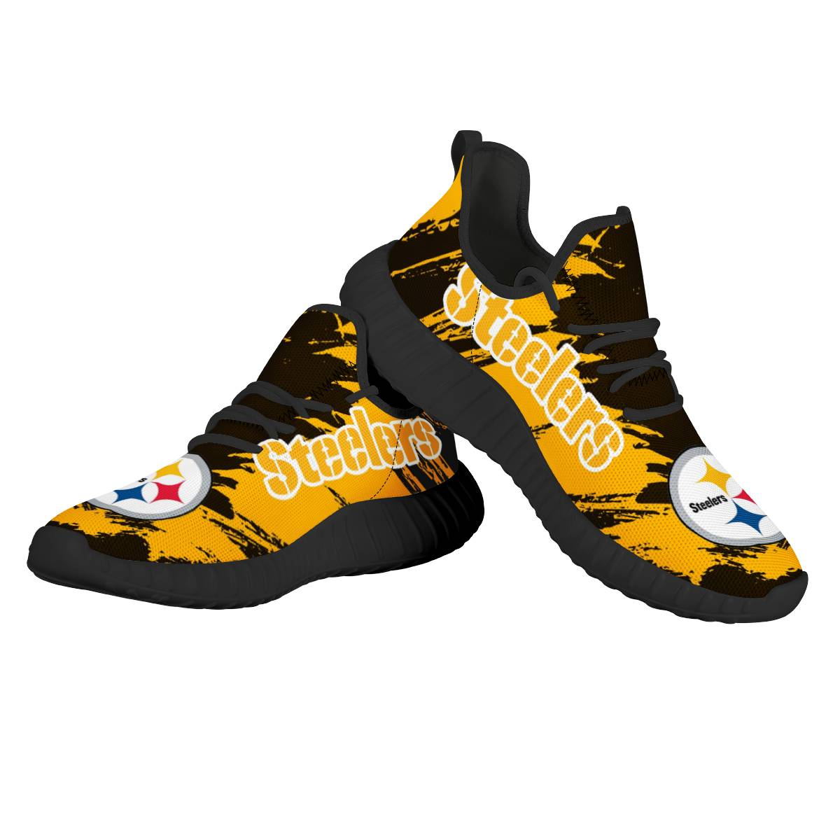 Men's NFL Pittsburgh Steelers Mesh Knit Sneakers/Shoes 003